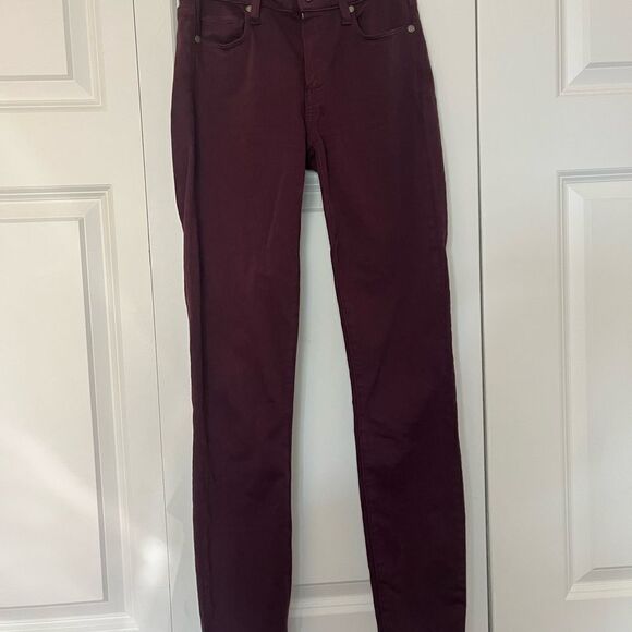 PAIGE VERDUGO ANKLE SKINNY JEAN IN PLUM COLOR *Great color for Fall* - Picture 5 of 13